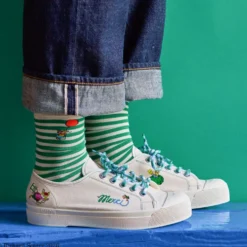 Merci x Richard Scarry - Chaussettes Souris - Rayures vertes