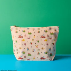 Merci x Richard Scarry - Pochette en coton Alphabet - Écru