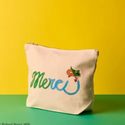 Merci x Richard Scarry - Pochette en coton Merci - Écru