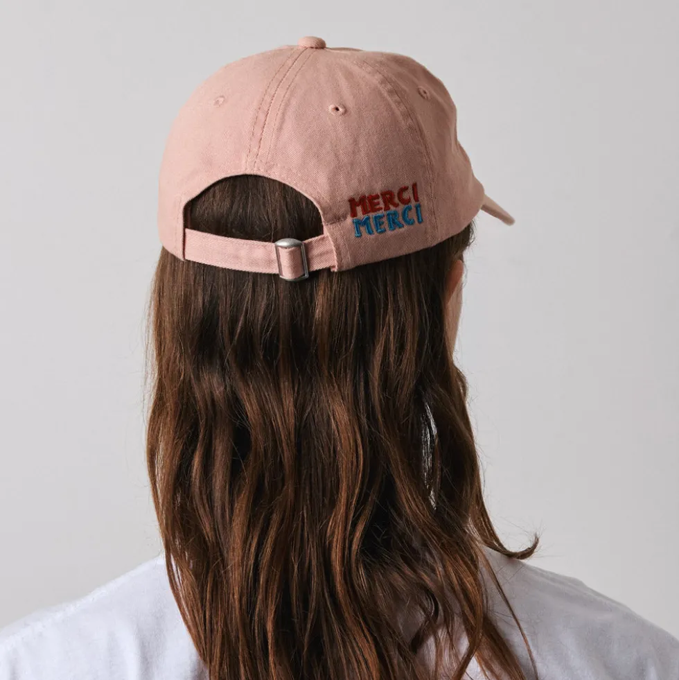 Merci x Shia McShia - Casquette Kids Mouse With A Flag - Rose