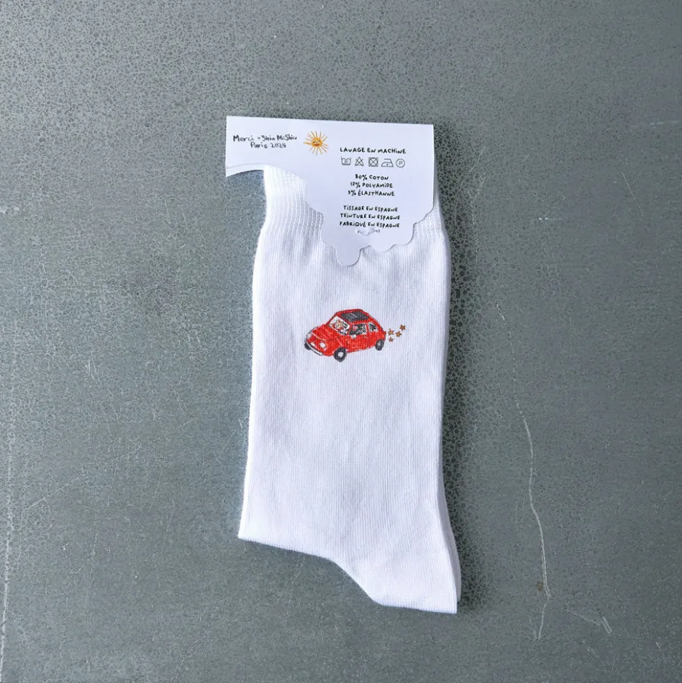 Merci x Shia McShia - Chaussettes Fiat & Merci