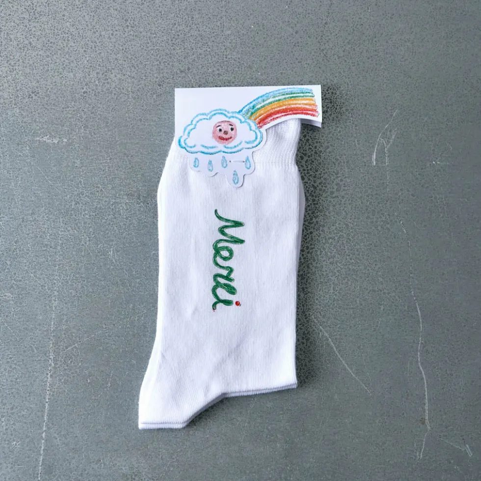Merci x Shia McShia - Chaussettes Tour Eiffel & Merci