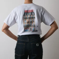 Merci x Shia McShia - T-Shirt Building - Blanc