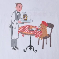 Merci x Shia McShia - T-Shirt Cafe Scene - Blanc