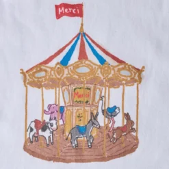 Merci x Shia McShia - T-Shirt Kids Carrousel - Blanc