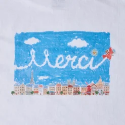 Merci x Shia McShia - T-Shirt Kids Mouse With A Flag - Blanc