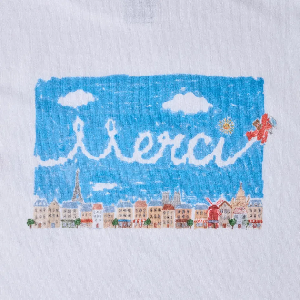 Merci x Shia McShia - T-Shirt Kids Mouse With A Flag - Blanc