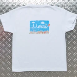 Merci x Shia McShia - T-Shirt Kids Mouse With A Flag - Blanc