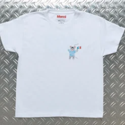 Merci x Shia McShia - T-Shirt Kids Mouse With A Flag - Blanc