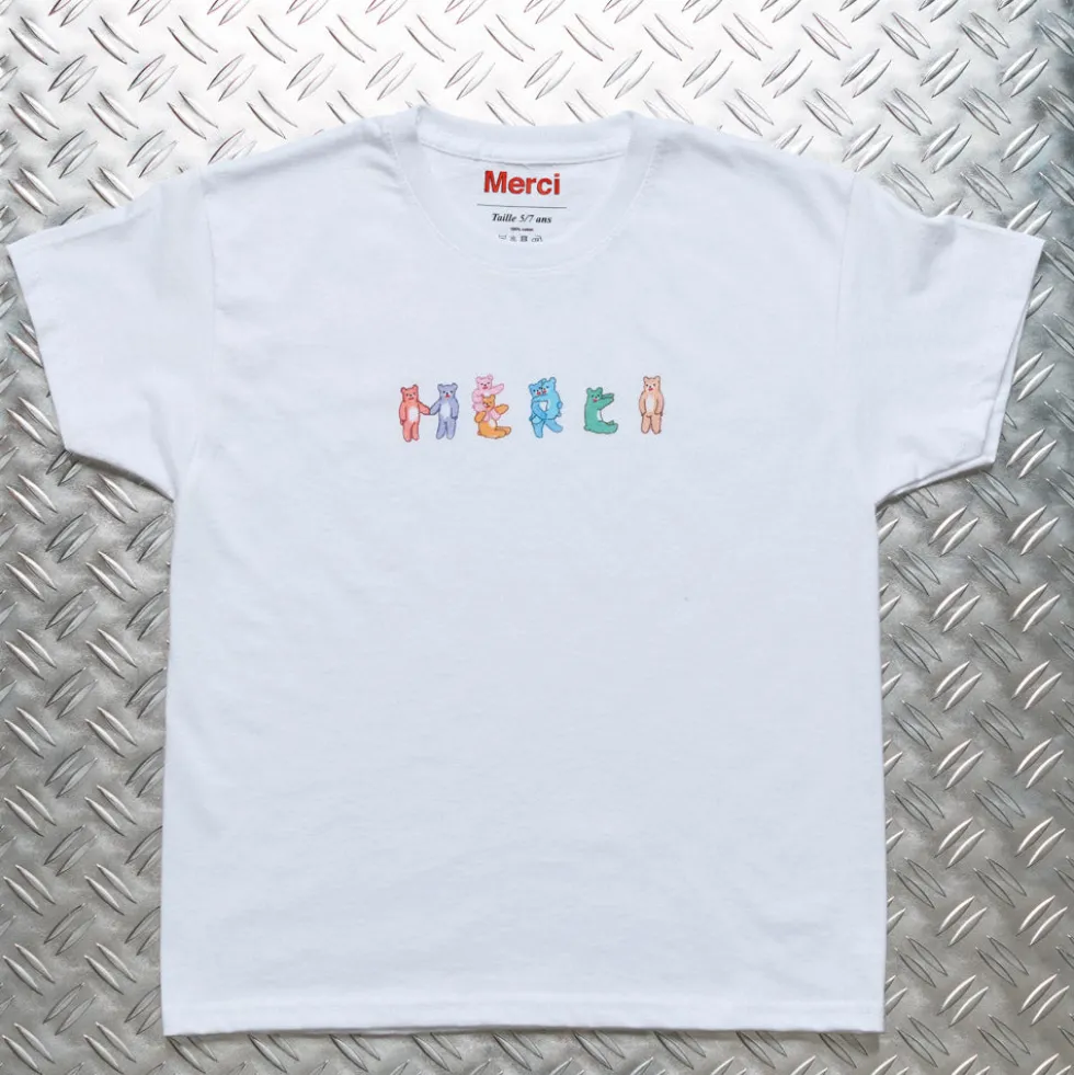 Merci x Shia McShia - T-Shirt Kids Merci Bears - Blanc