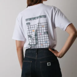 Merci x Shia McShia - T-Shirt Metro Snake - Blanc