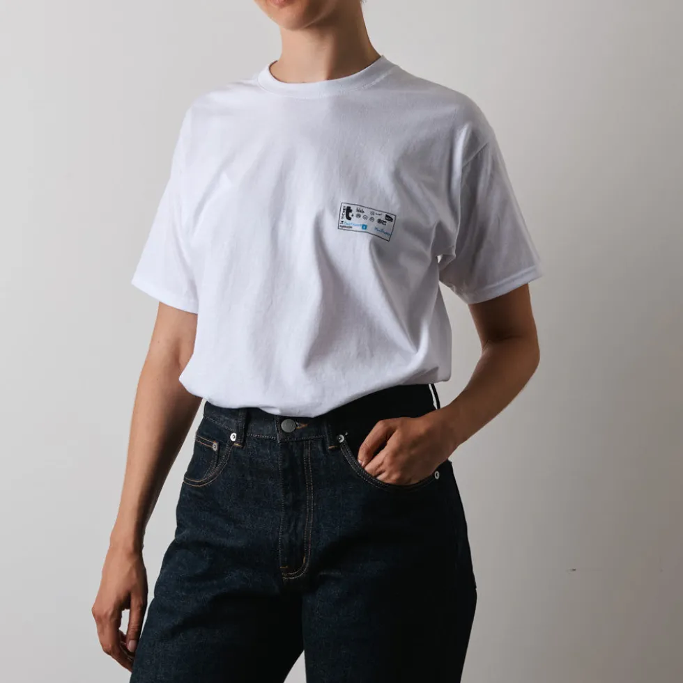 Merci x Shia McShia - T-Shirt Ticket De Metro - Blanc