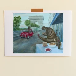 Merci x Travis Chapman - Affiche Breakfast at the arc