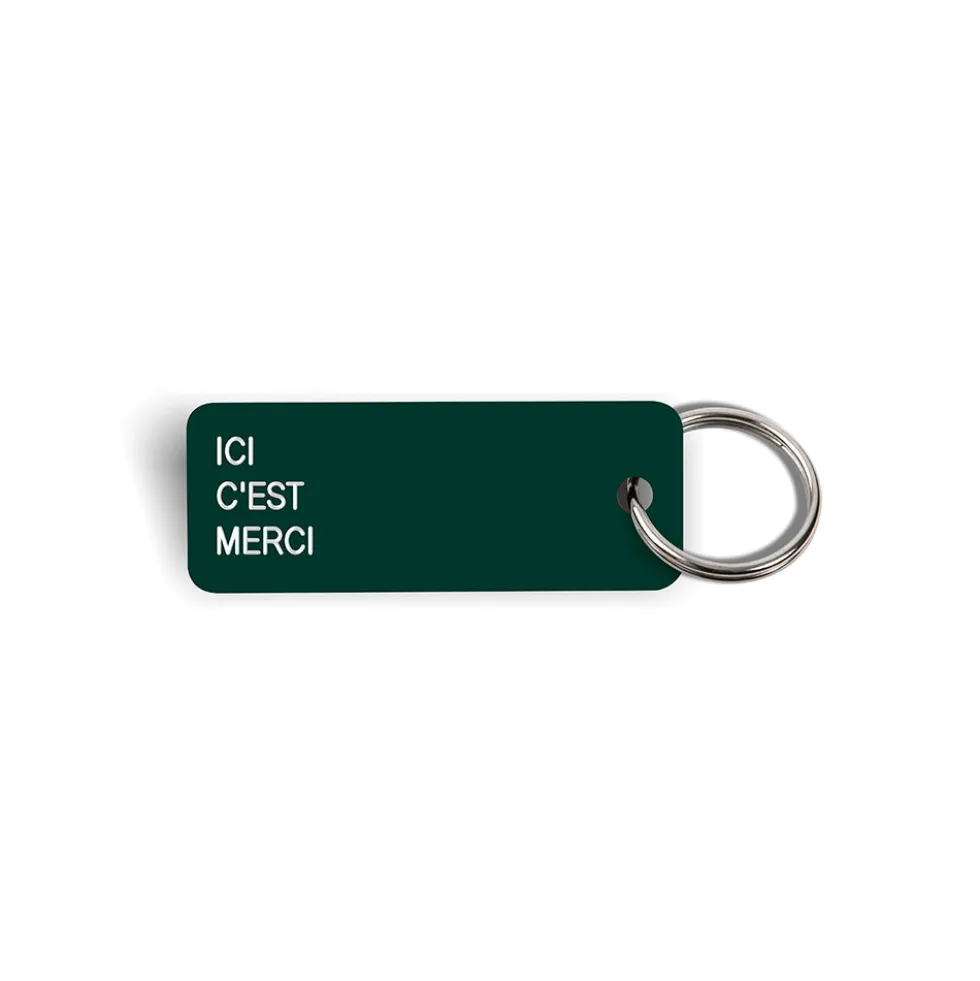 Merci x Various Keytags - Porte-clé "Ici C'est Merci" - Vert