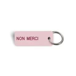 Merci x Various Keytags - Porte-clé "Non Merci" - Rose