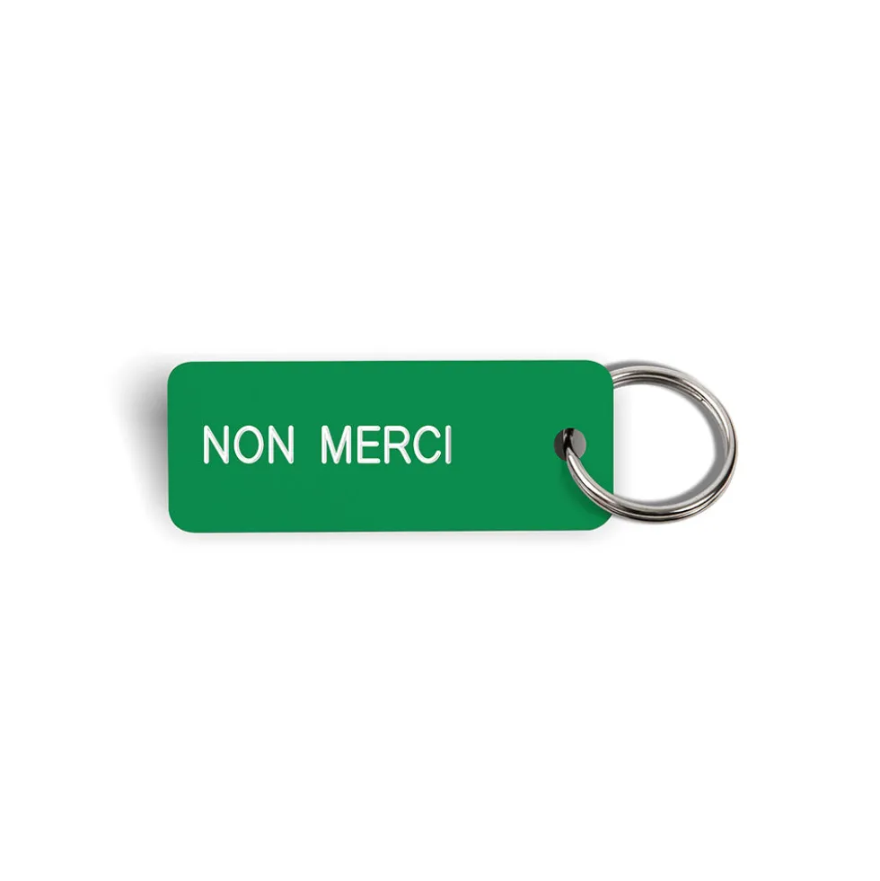 Merci x Various Keytags - Porte-clé "Non Merci" - Vert