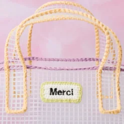 Mimi Salon x Merci - Sac Panier L - Violet & Jaune