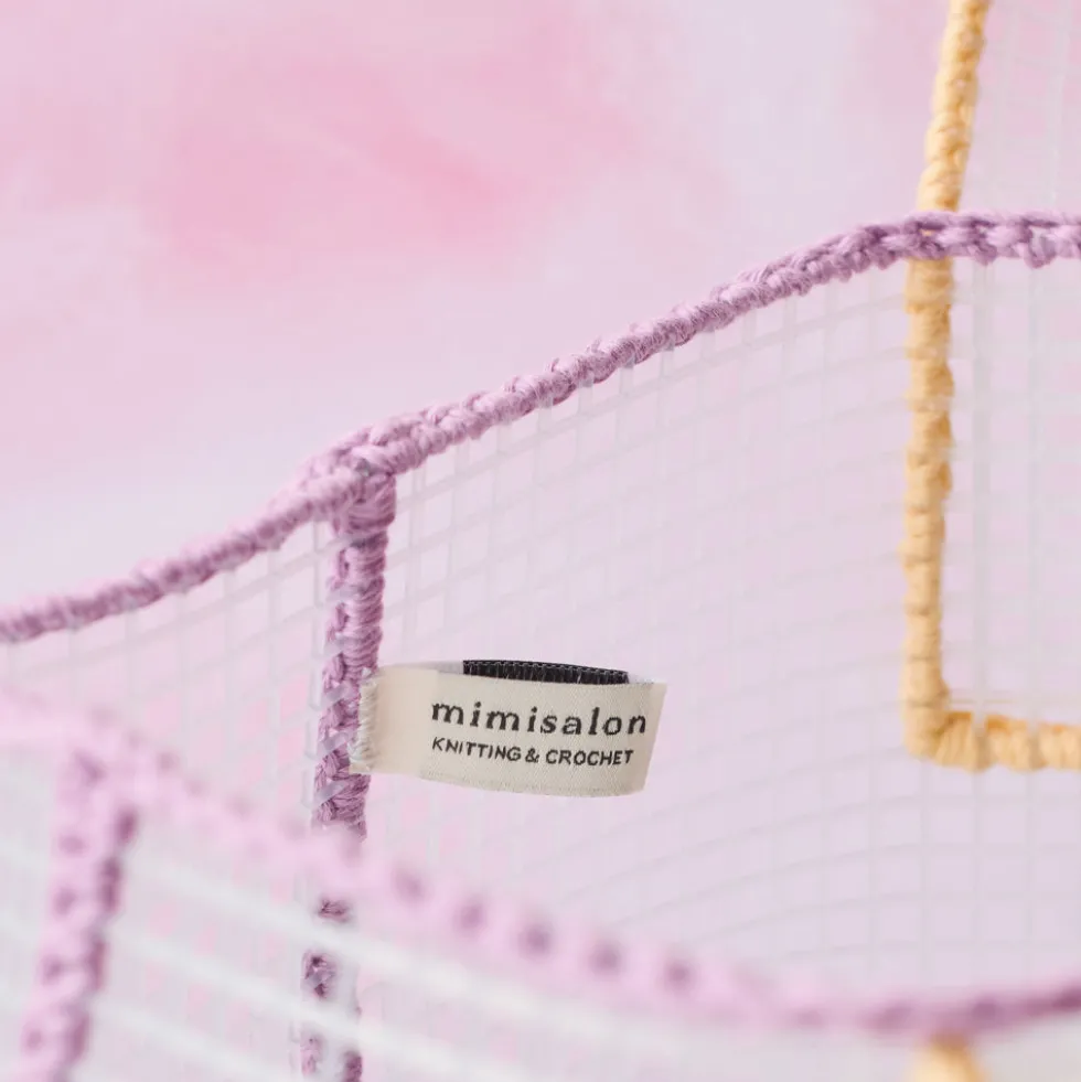 Mimi Salon x Merci - Sac Panier L - Violet & Jaune