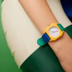 Mini Kyomo - Montre Banana Haven - Bleu, Vert & Jaune