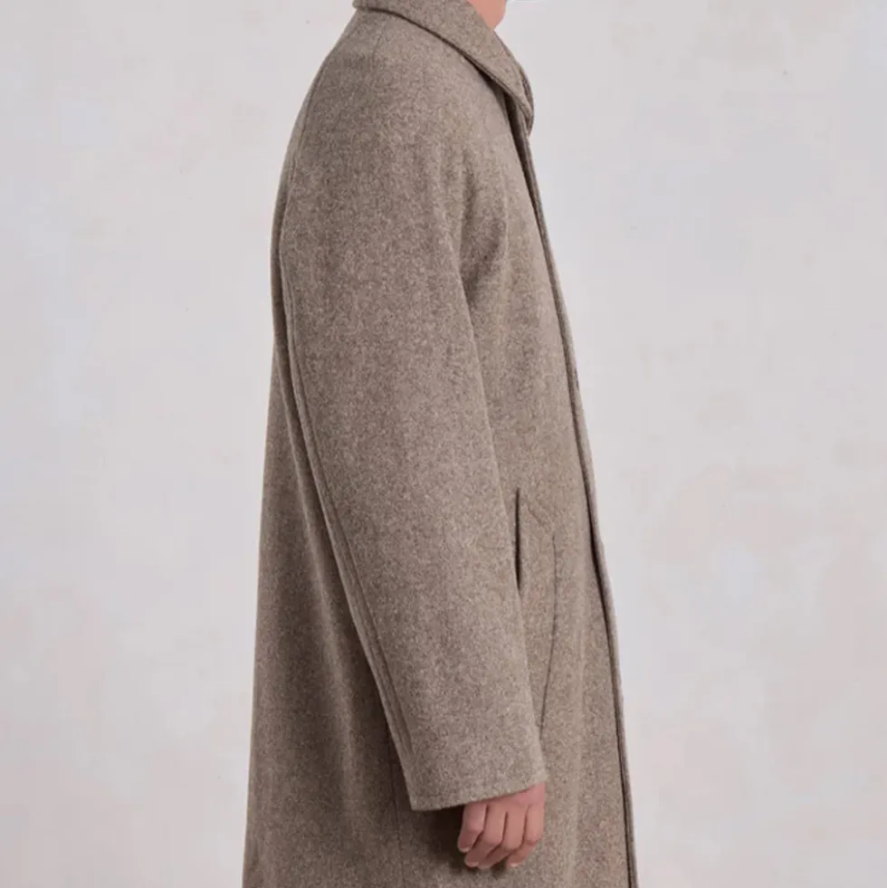 Museum Garments - Manteau Car Coat Raglan - Beige Chiné