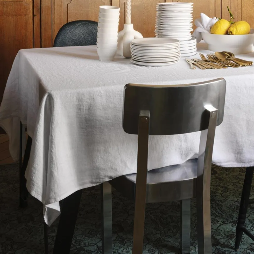 Nappe en lin lavé - Blanc Optique