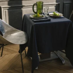 Nappe en lin lavé - Bleu Encre