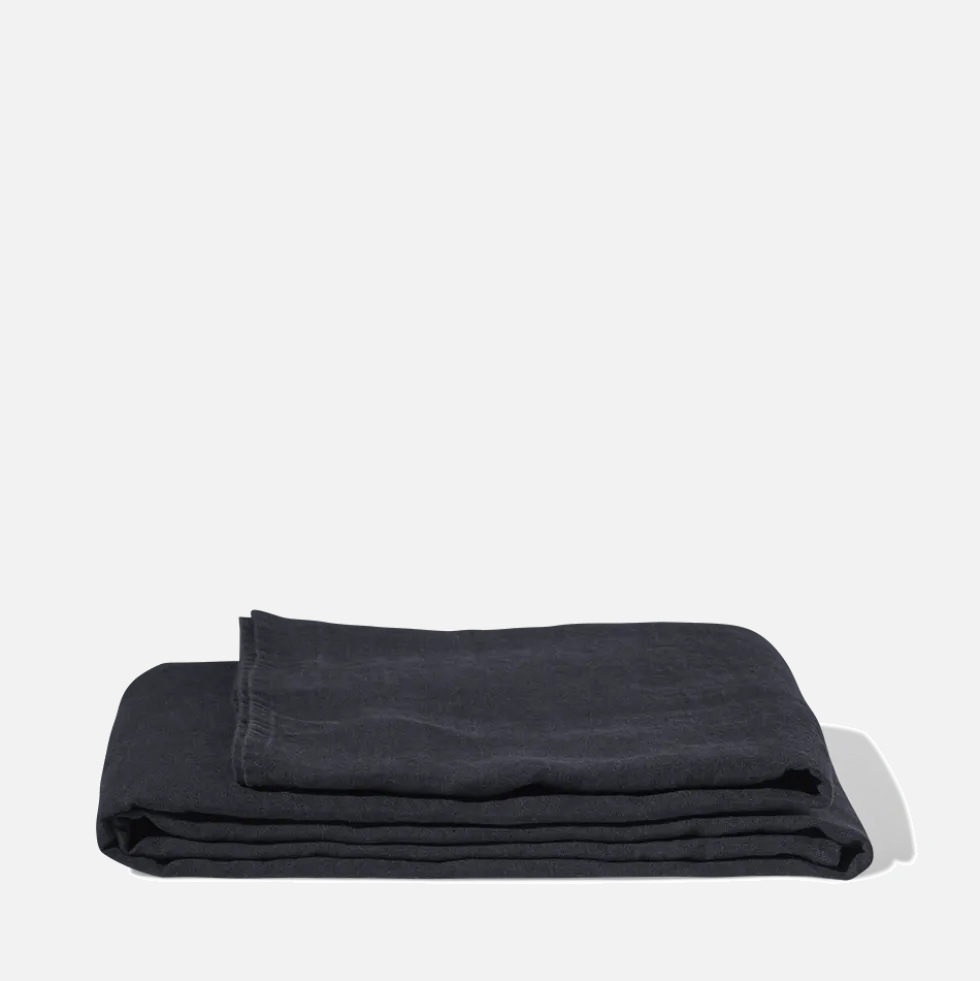 Nappe en lin lavé - Bleu Encre