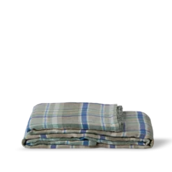 Nappe en lin lavé - Carreaux Bibliothèque