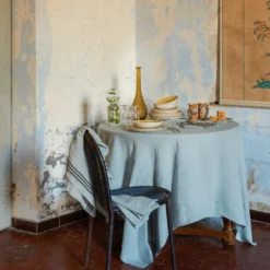 Nappe en lin lavé - Gris Vésuve