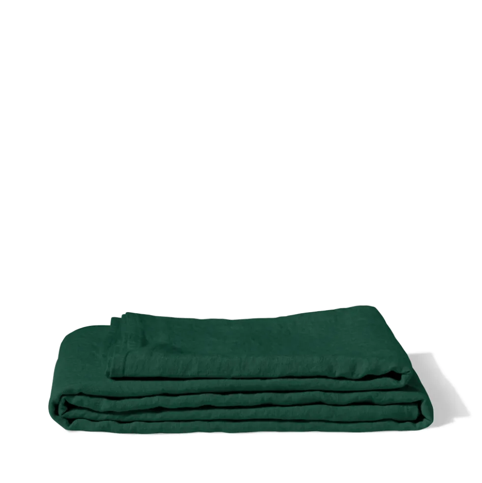 Nappe en lin lavé - Vert Séquoia