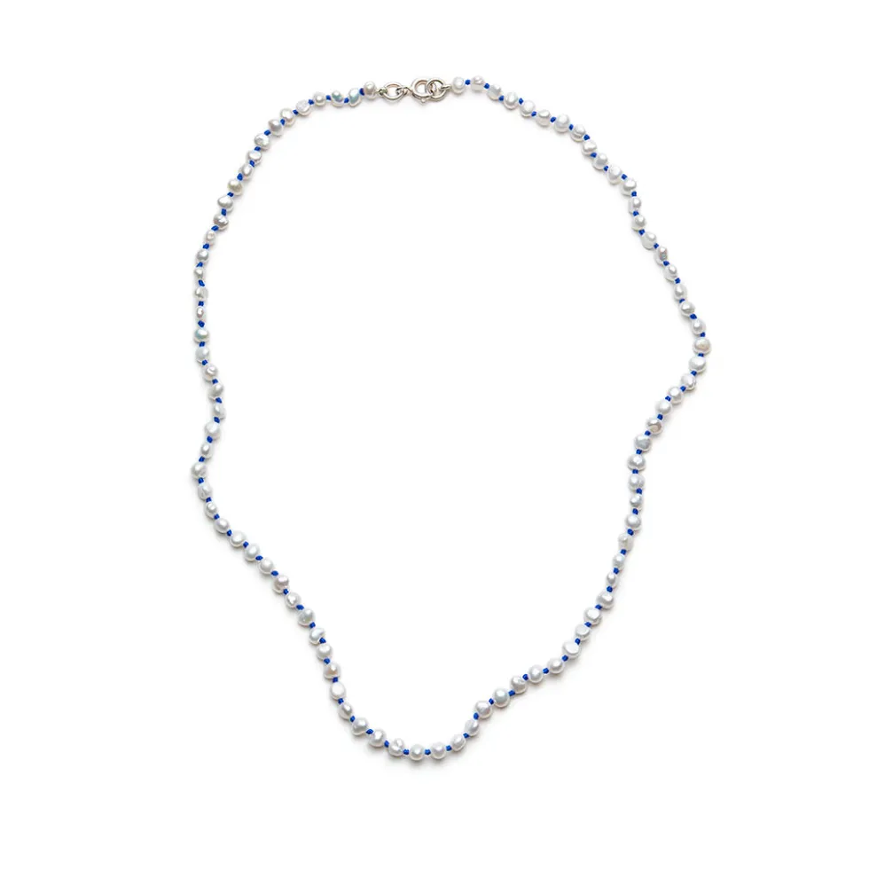 Nina Janvier - Collier Mini Soga - Bleu Argent
