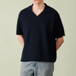 Nitto Knitwear - Polo Agop - Bleu Marine