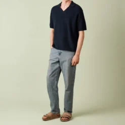 Nitto Knitwear - Polo Agop - Bleu Marine