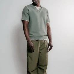 Nitto Knitwear - Polo Agop - Vert Militaire