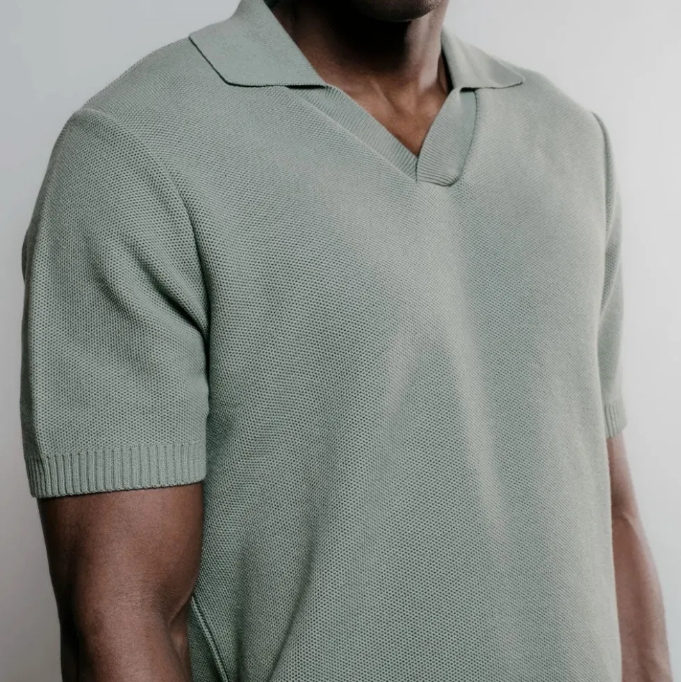 Nitto Knitwear - Polo Agop - Vert Militaire