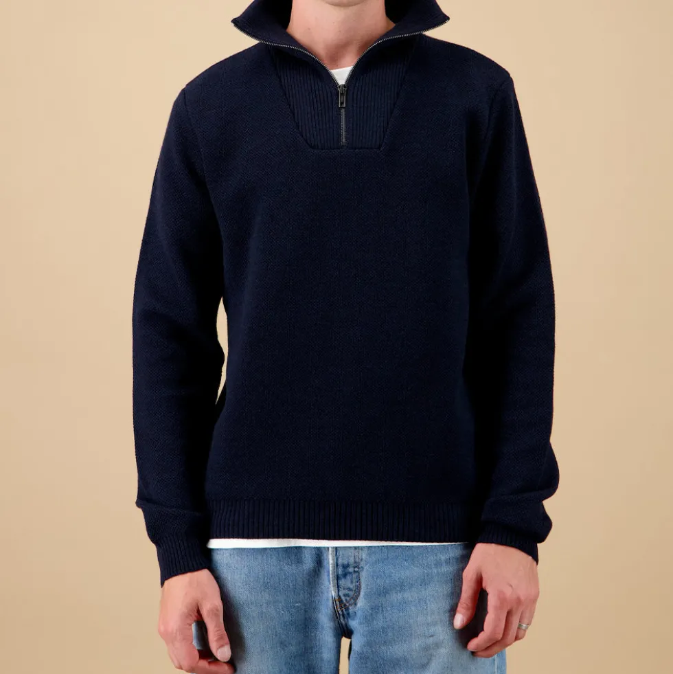 Nitto Knitwear - Pull Youri Camionneur - Marine
