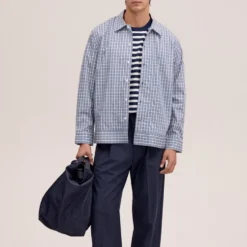 NN07 - Chemise Reed 5322 - Bleu à carreaux