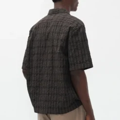 Norse Projects - Chemise Mols Check Camp - Marron