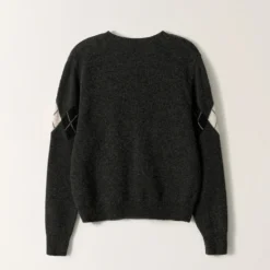 Nothing Written - Cardigan Argyle Heritage - Gris Foncé