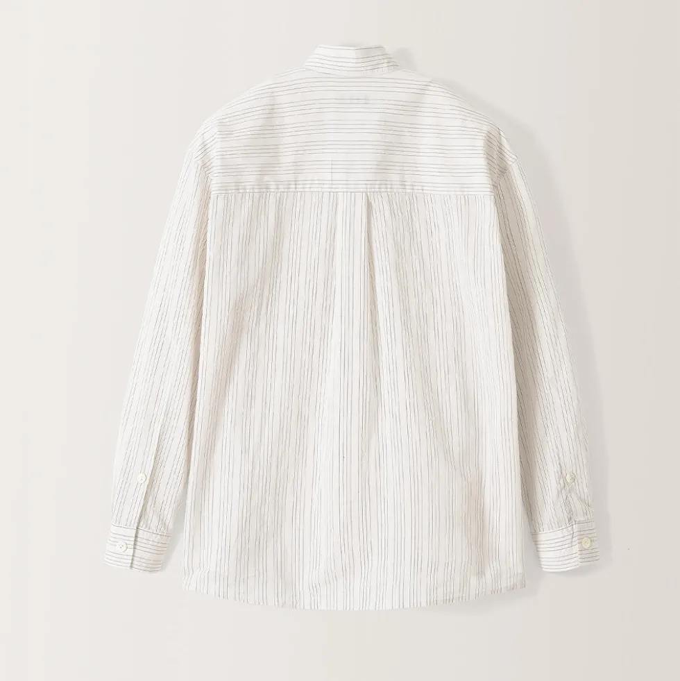 Nothing Written - Chemise en coton rayé Timon - Ivoire