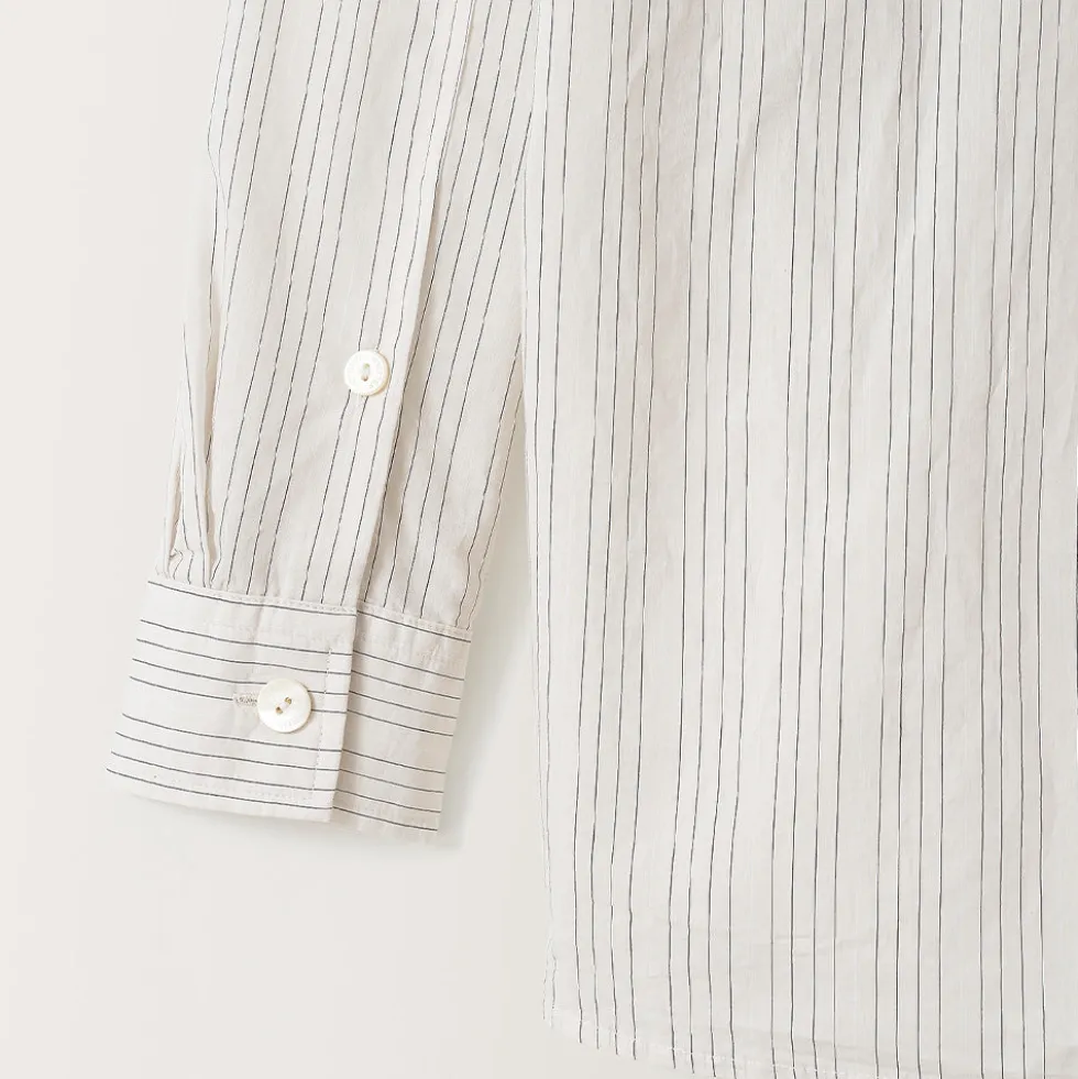 Nothing Written - Chemise en coton rayé Timon - Ivoire