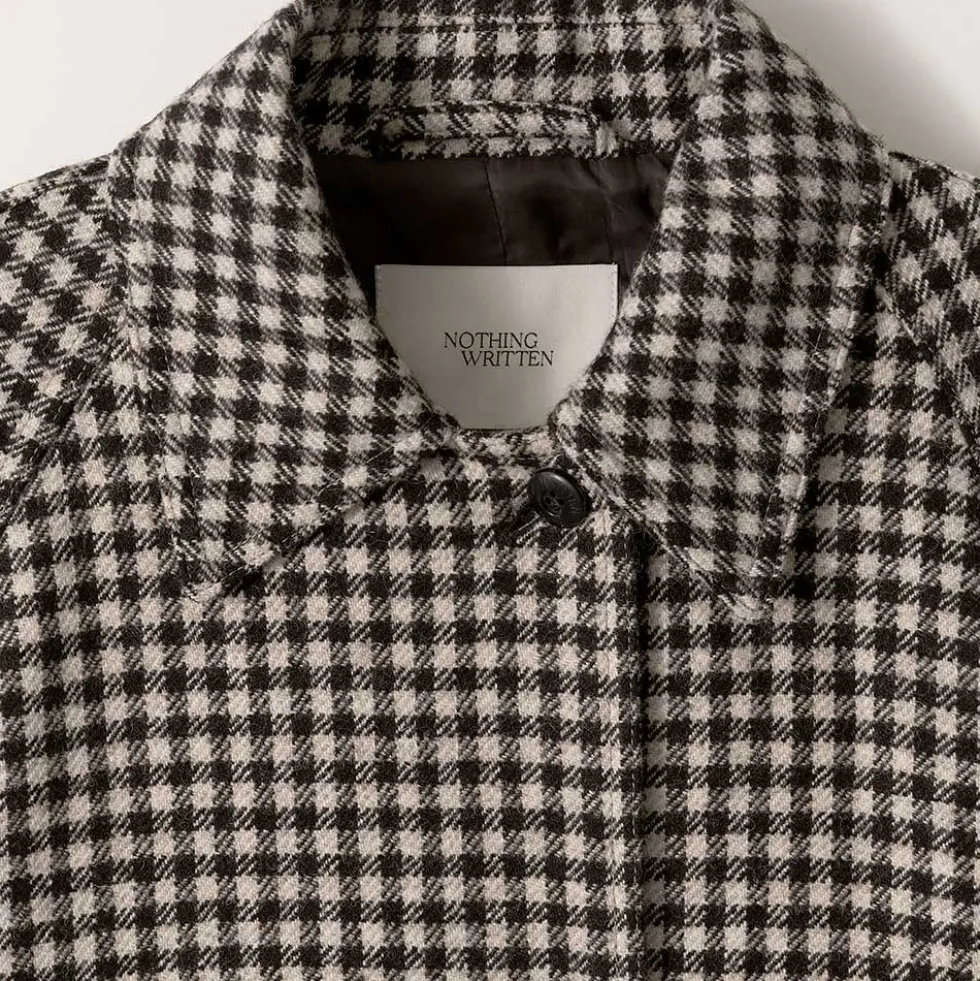 Nothing Written - Manteau Balmacan - Carreaux Marron