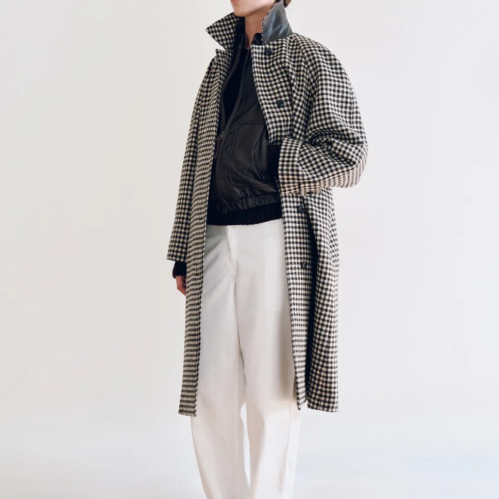 Nothing Written - Manteau Balmacan - Carreaux Marron