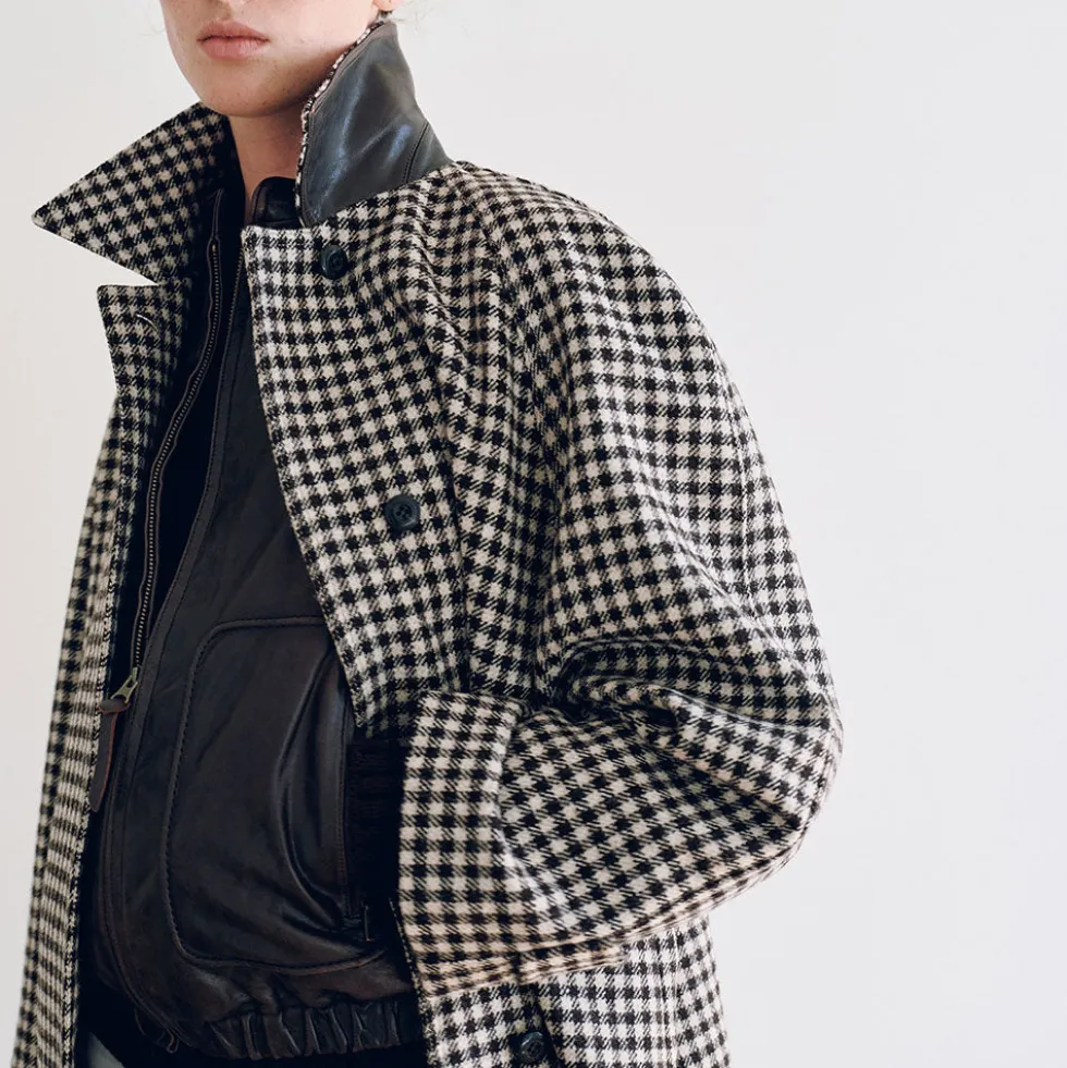 Nothing Written - Manteau Balmacan - Carreaux Marron