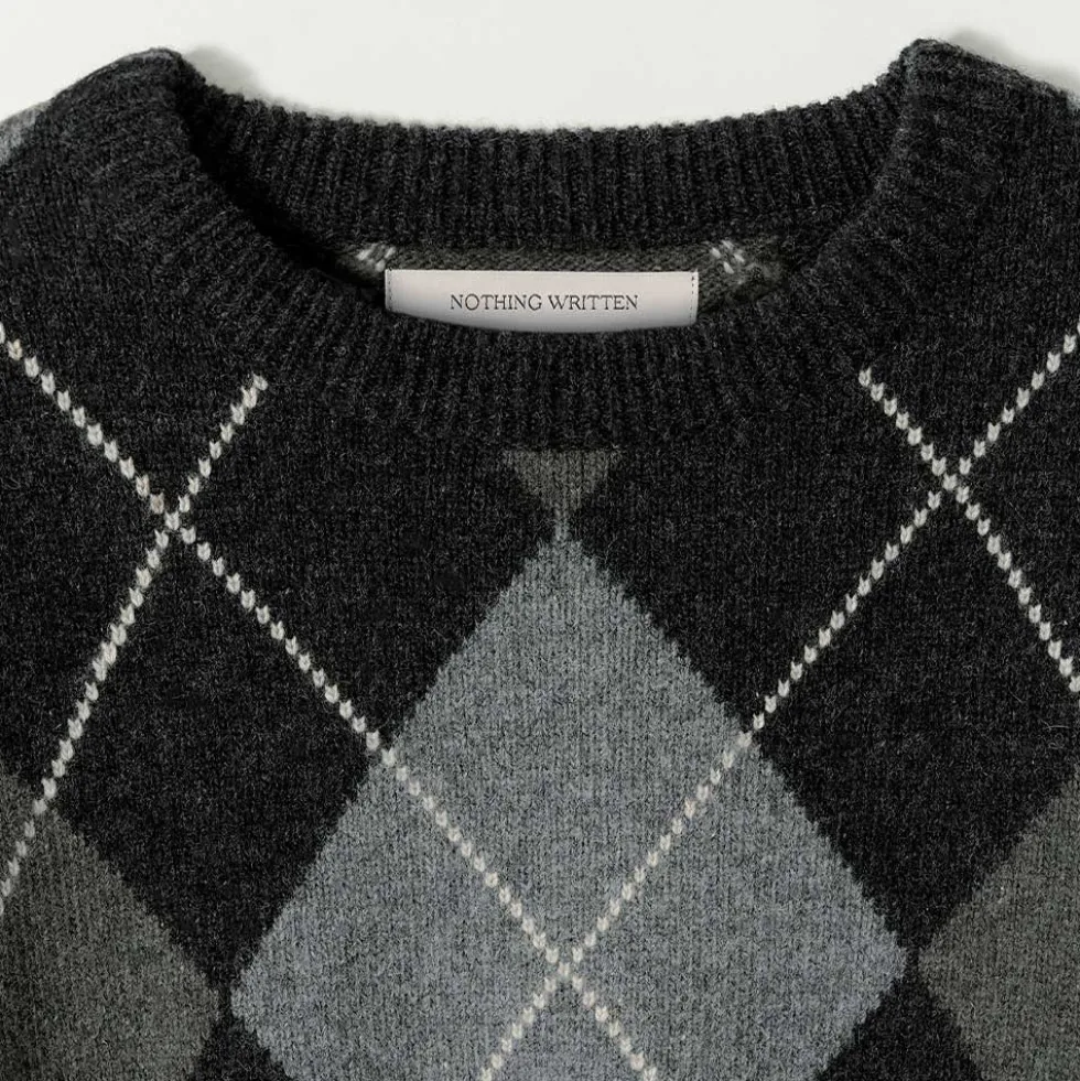 Nothing Written - Pull Marais Argyle - Gris