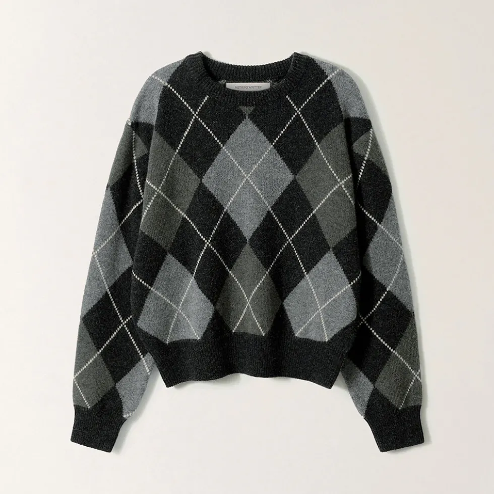 Nothing Written - Pull Marais Argyle - Gris