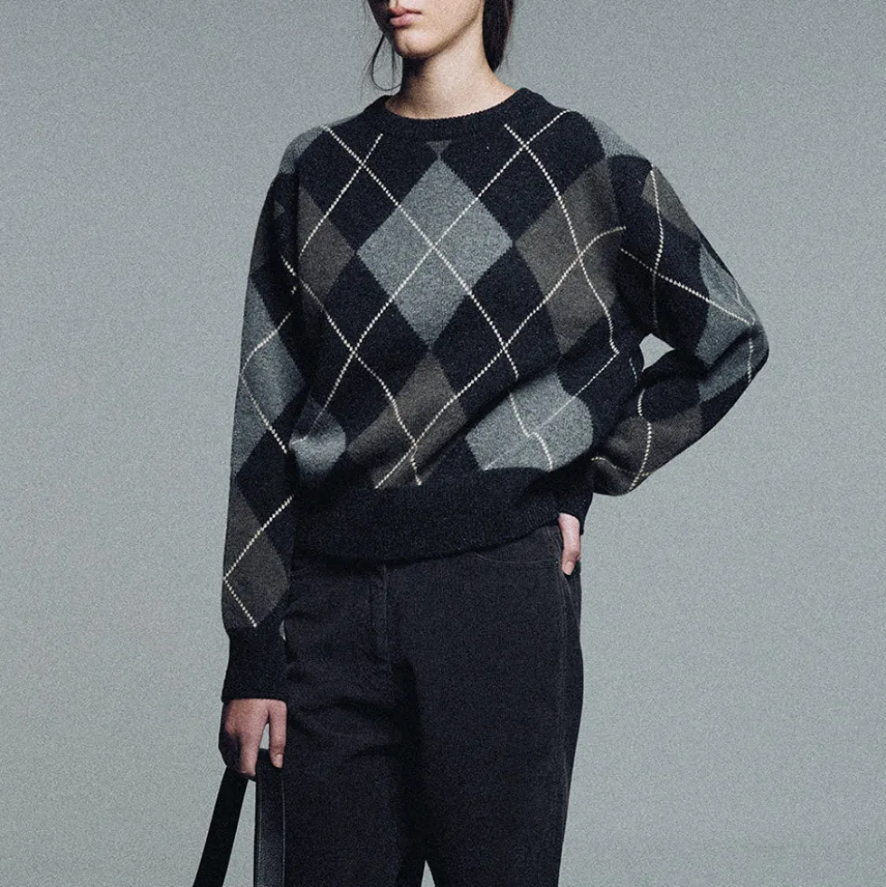 Nothing Written - Pull Marais Argyle - Gris