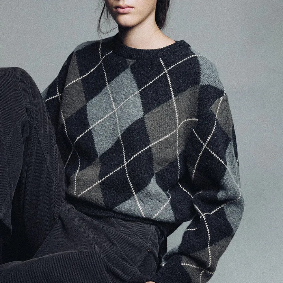 Nothing Written - Pull Marais Argyle - Gris