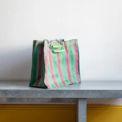 Panier carré - Vert & Rouge