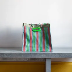 Panier carré - Vert & Rouge